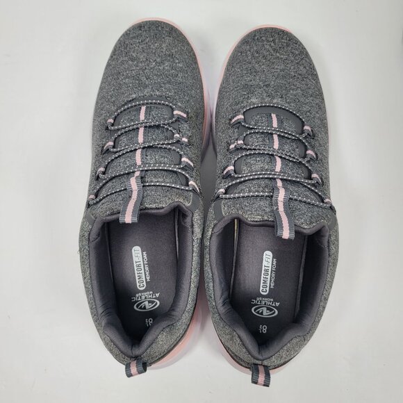 Athletic Works Women's Gray Memory Foam Slip On Sneakers US Size 8.5 - Picture 5 of 8
